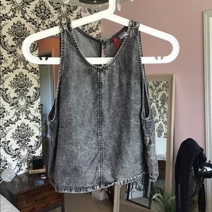 H&M Divided Cropped Distressed Tank